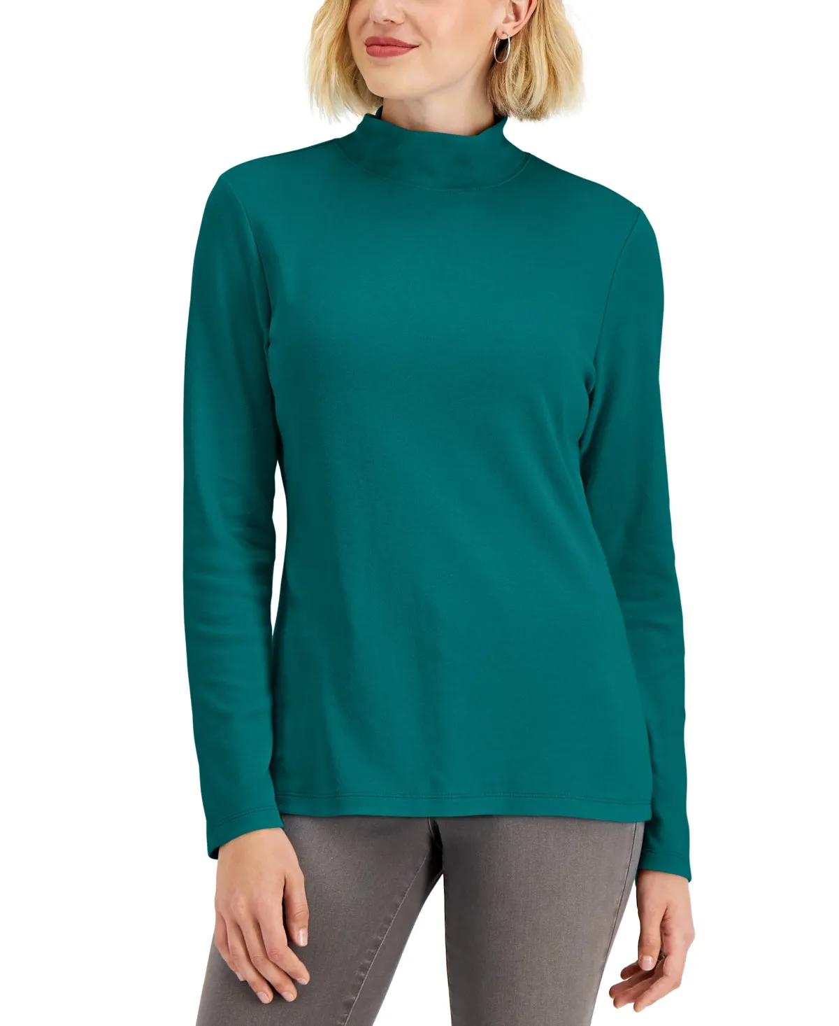 Karen Scott Mock-Neck Top