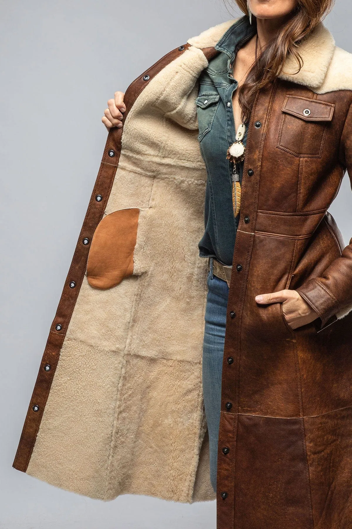 Keli Long Shearling Duster