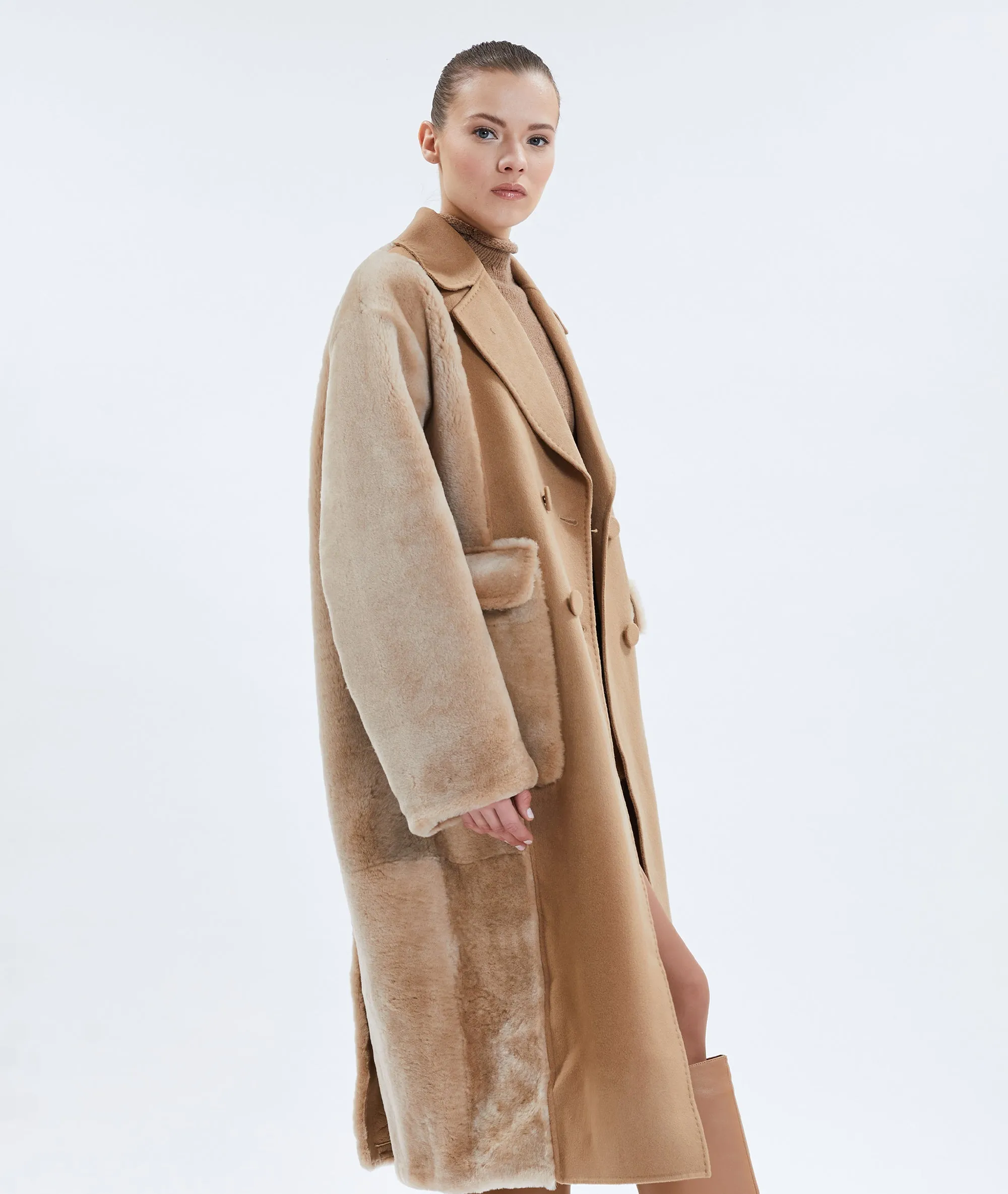 LAUREN | MIDI SHEARLING JACKET