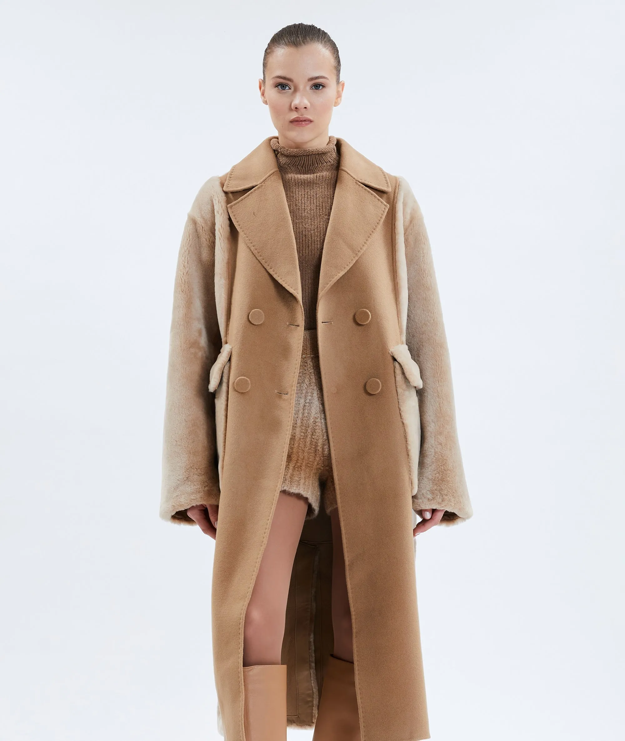 LAUREN | MIDI SHEARLING JACKET