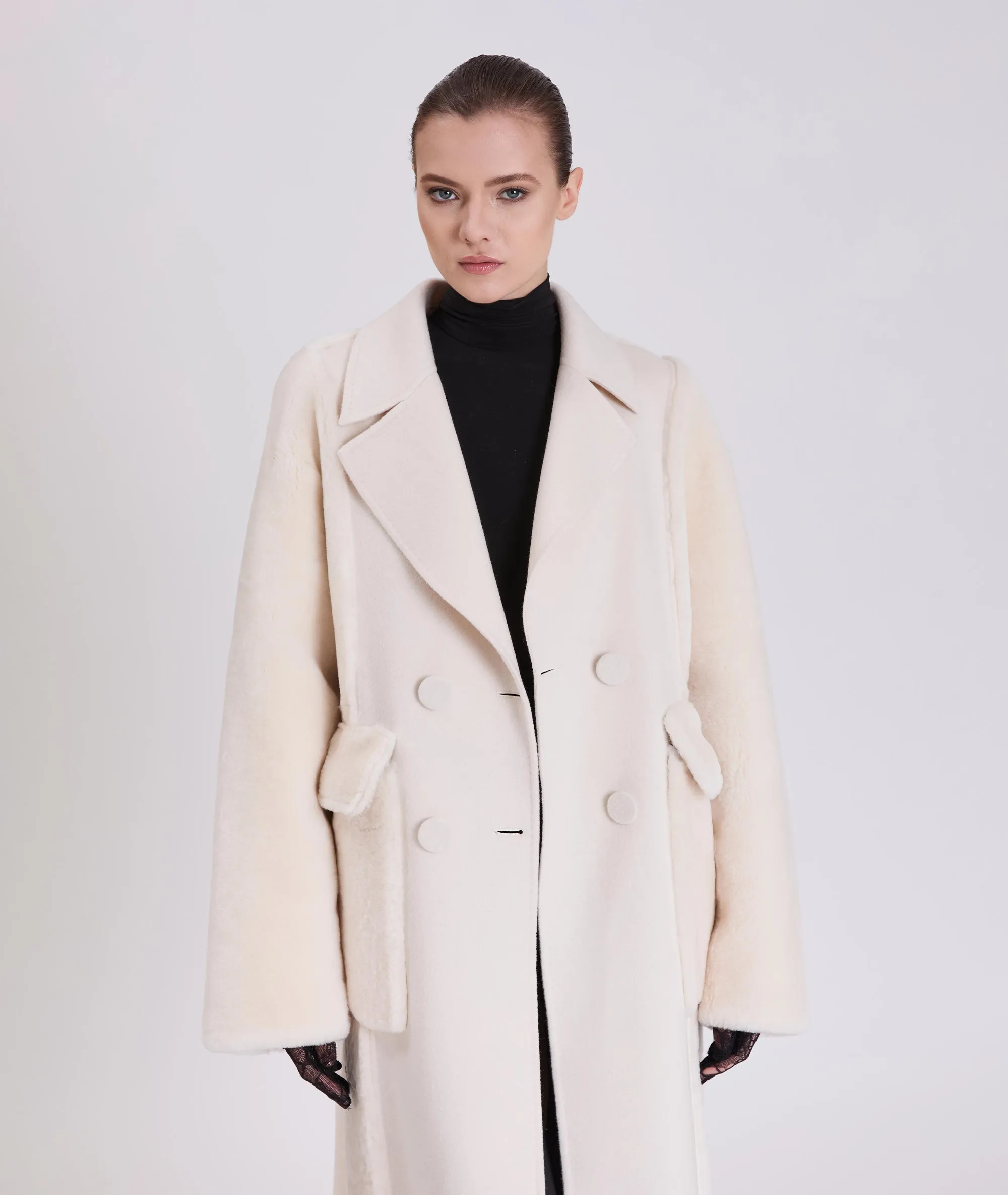 LAUREN | MIDI SHEARLING JACKET