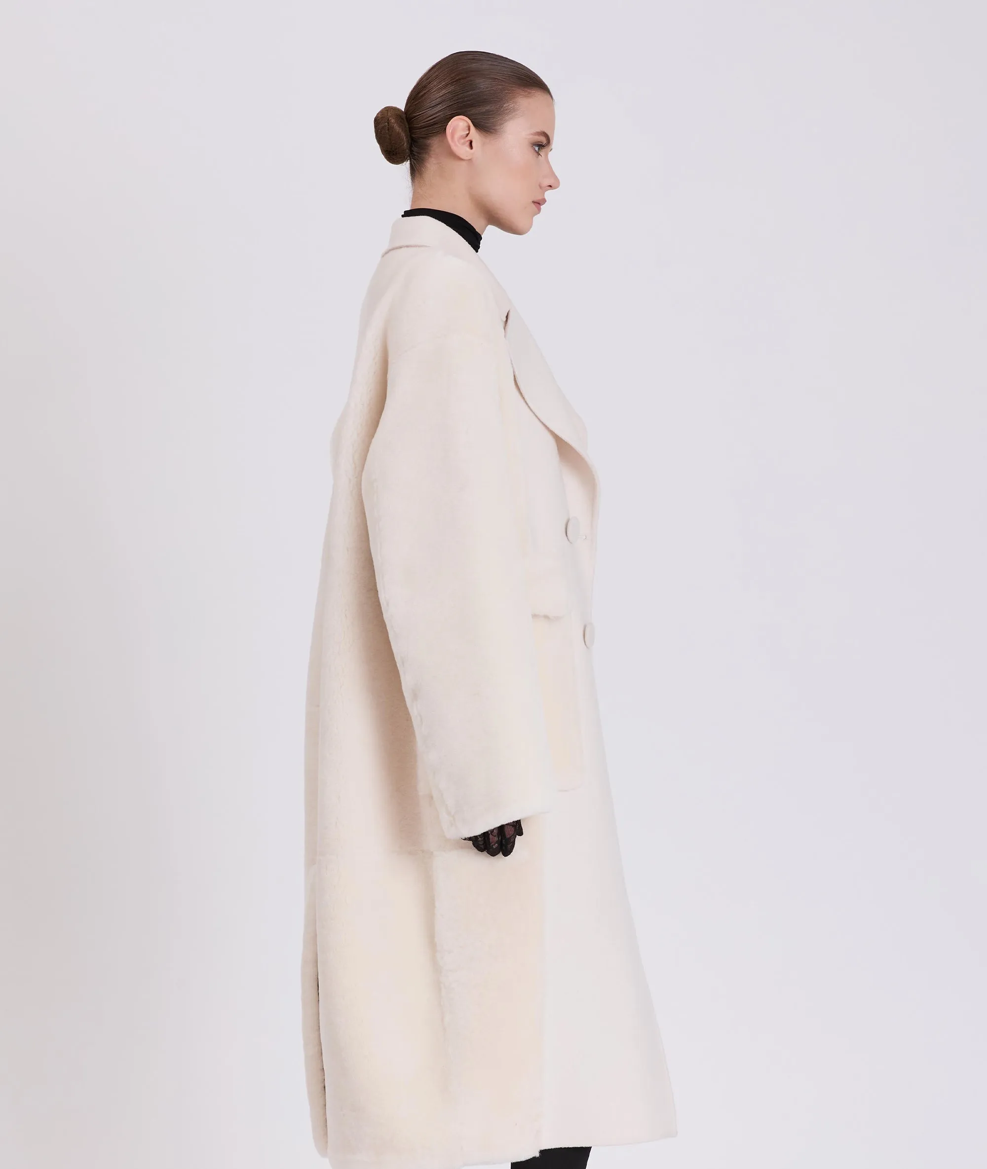 LAUREN | MIDI SHEARLING JACKET