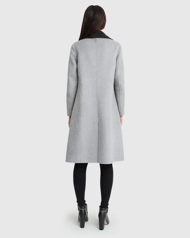 Lexington Two-Tone Wool Blend Coat