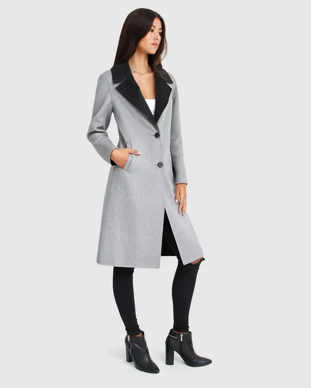 Lexington Two-Tone Wool Blend Coat