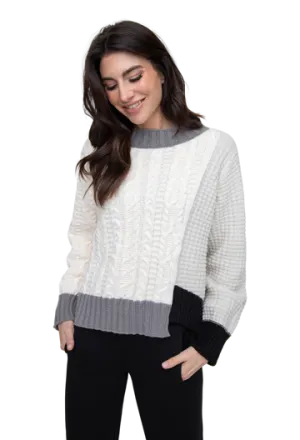 Liv, 450773 Mixed Stitched Pullover