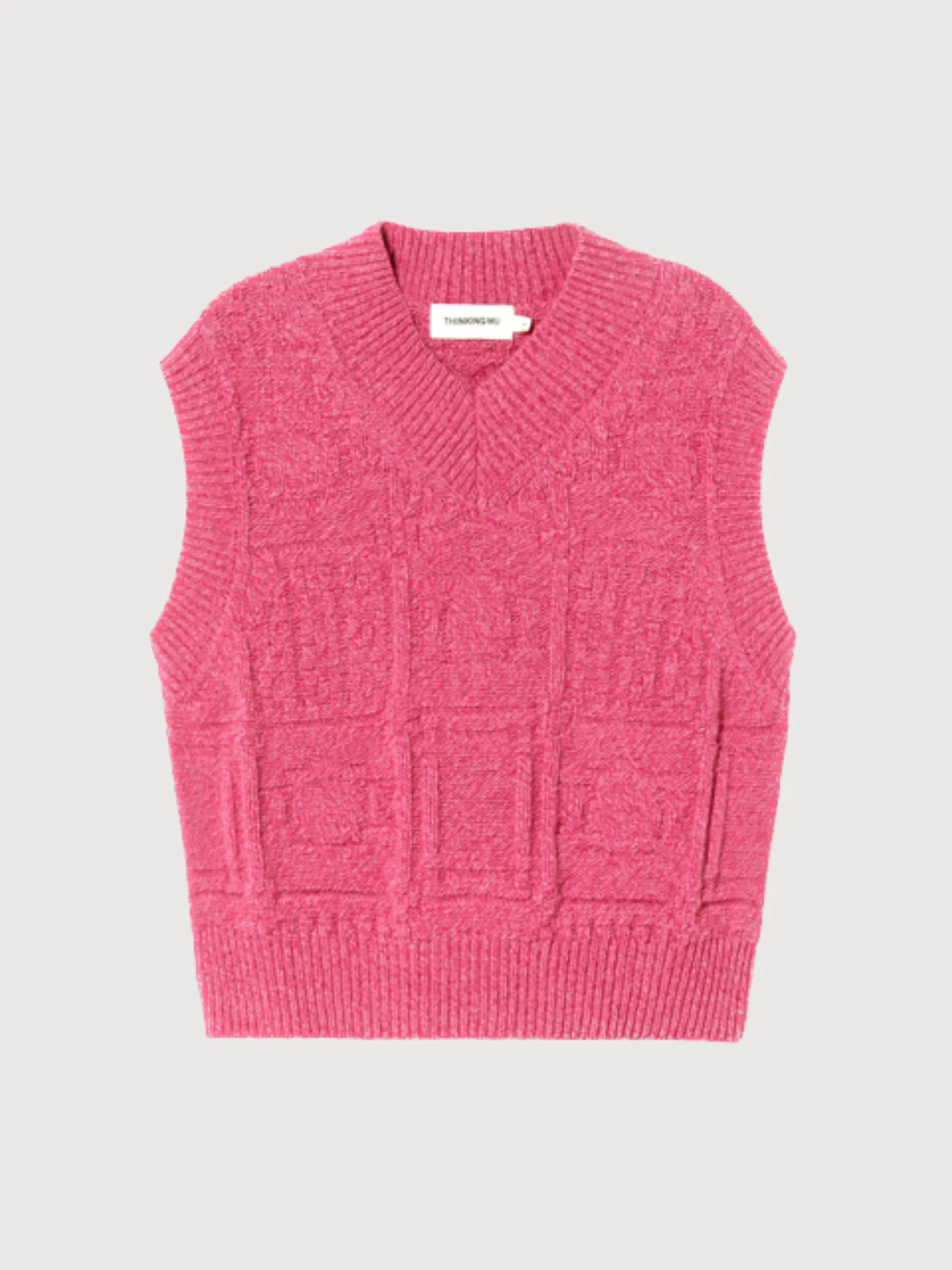 Mica Knitted Vest Pink | Thinking Mu