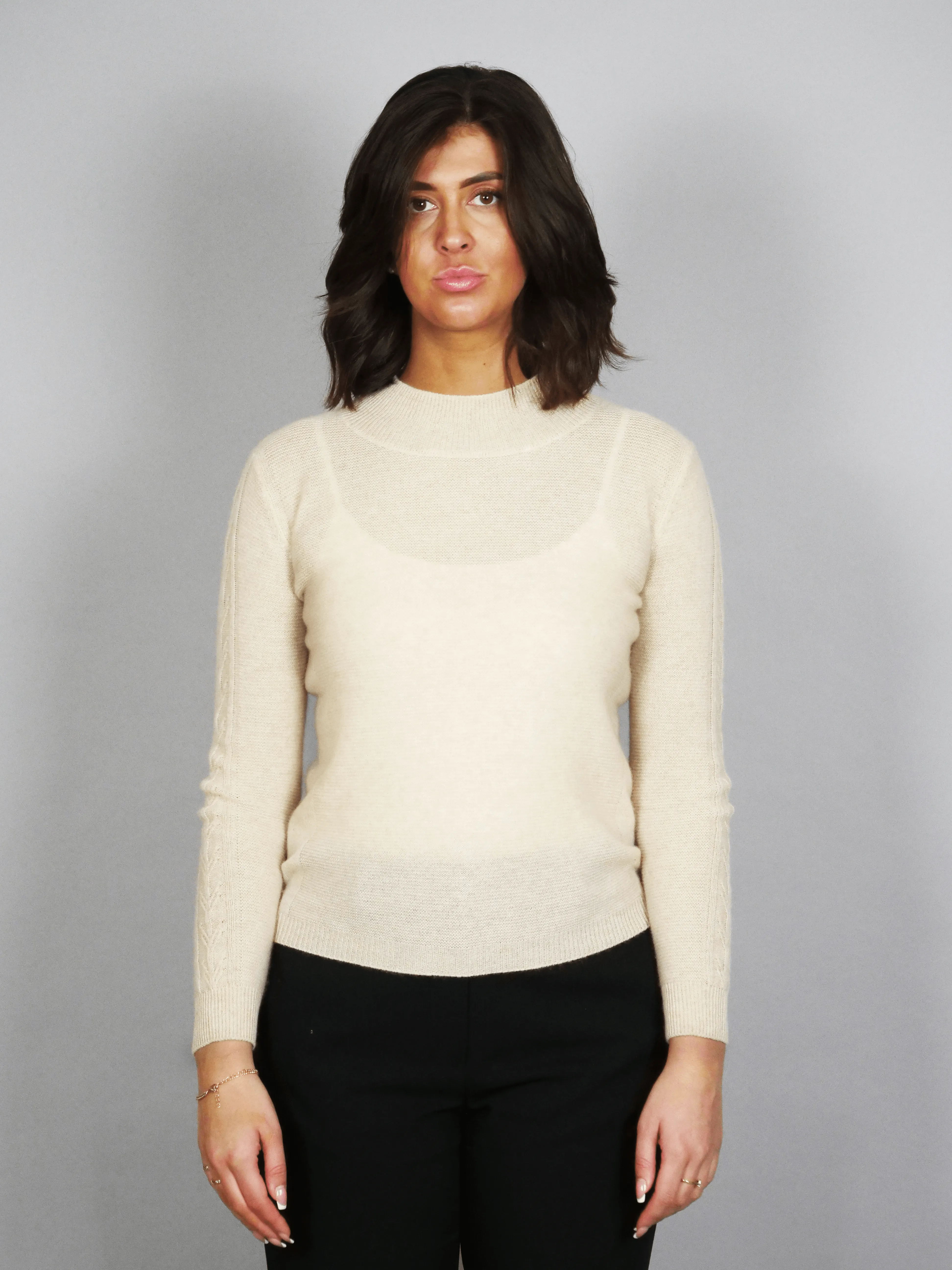 MKI Sweater - 100% Cashmere - Accesories - Light Beige