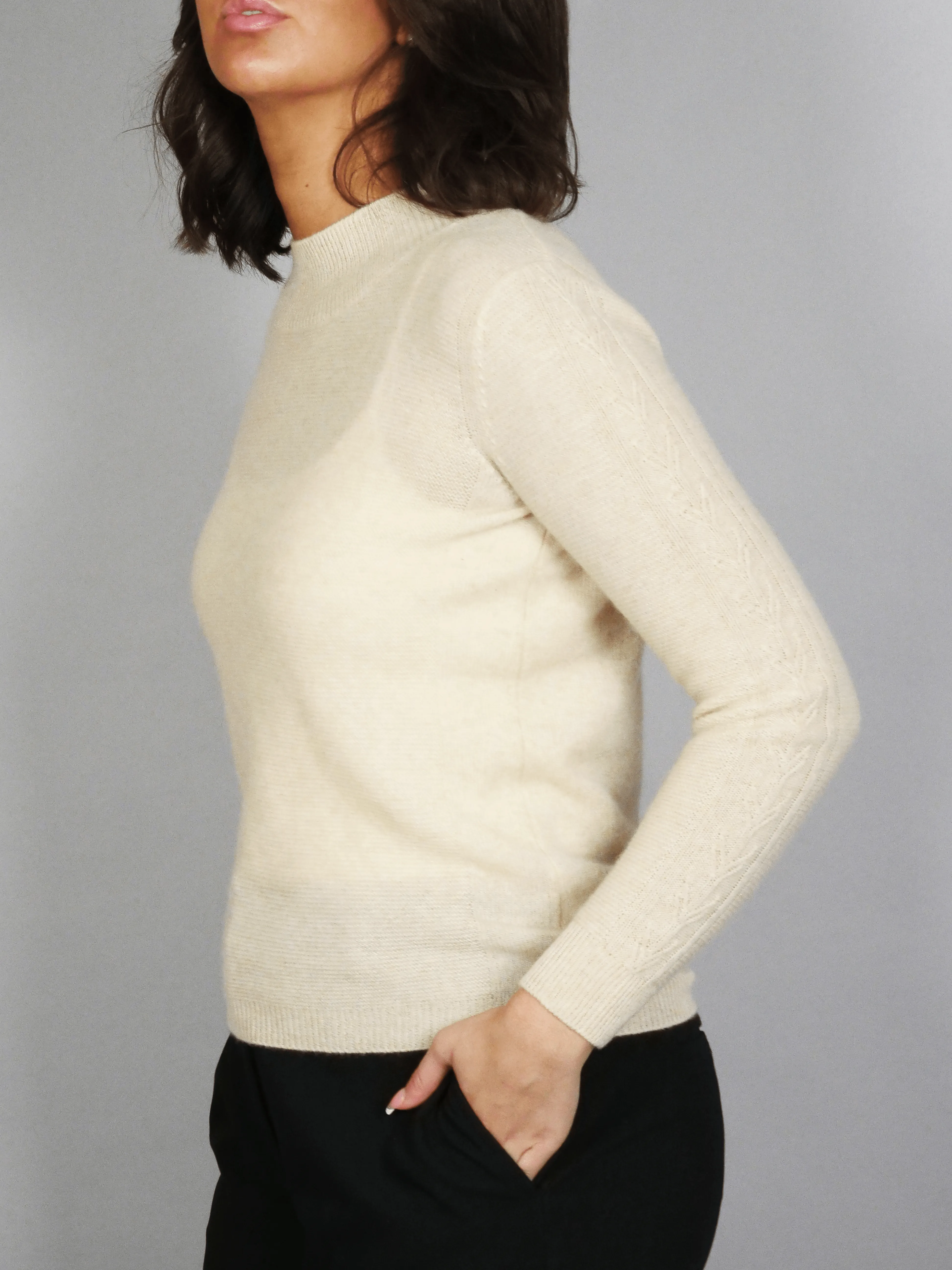 MKI Sweater - 100% Cashmere - Accesories - Light Beige