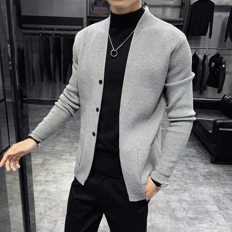 Nsqured "Korean Chic" Men's Button Decor Cardigan