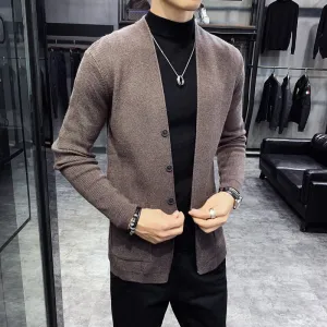 Nsqured "Korean Chic" Men's Button Decor Cardigan