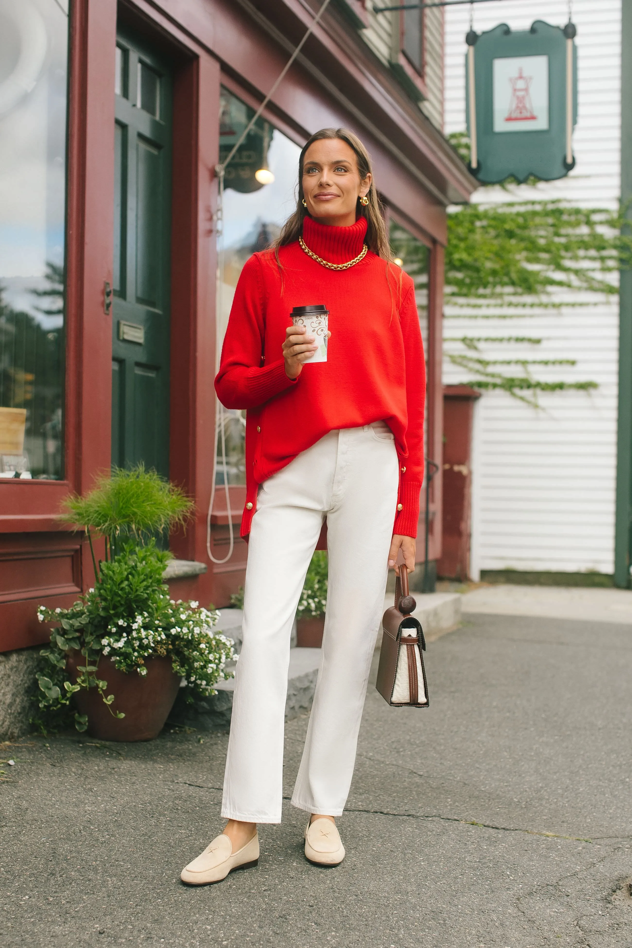 Poppy Red Sophia Sweater