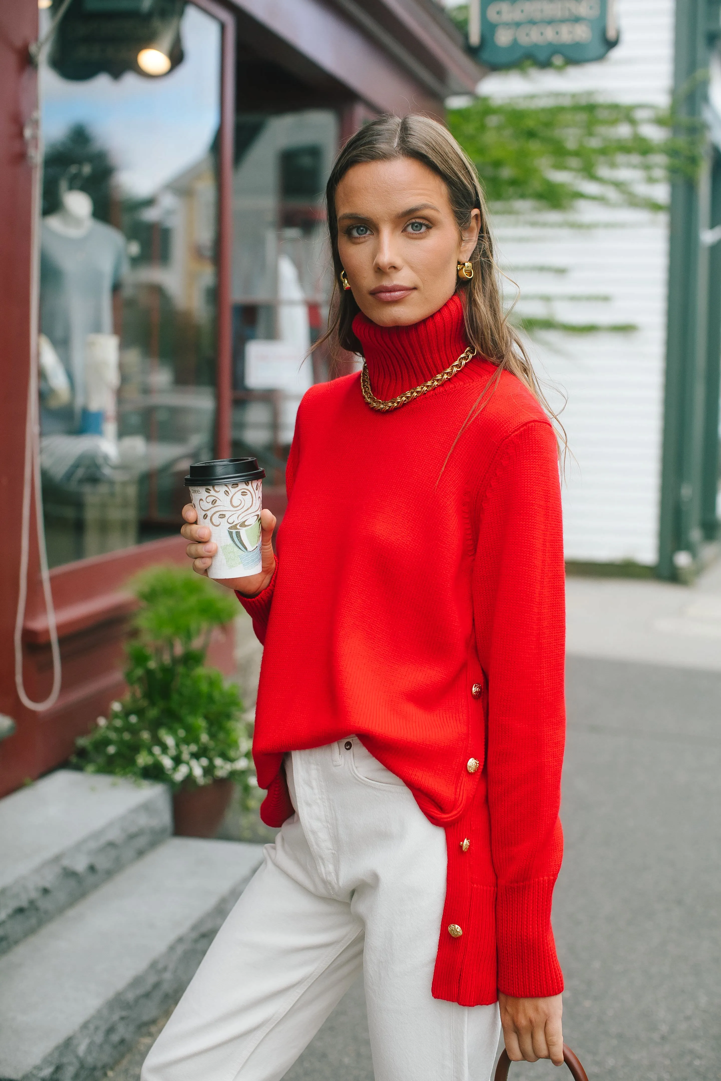 Poppy Red Sophia Sweater