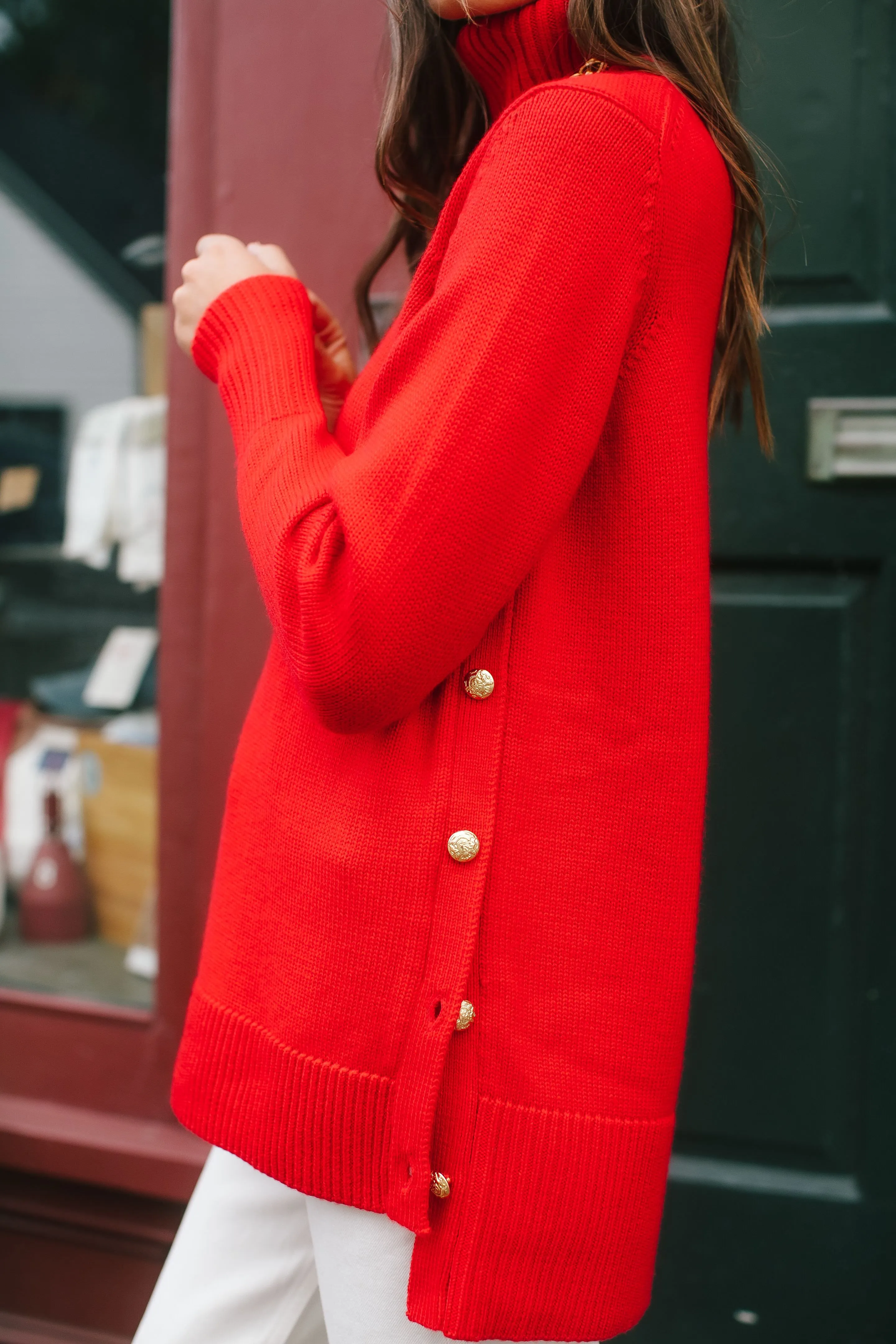 Poppy Red Sophia Sweater