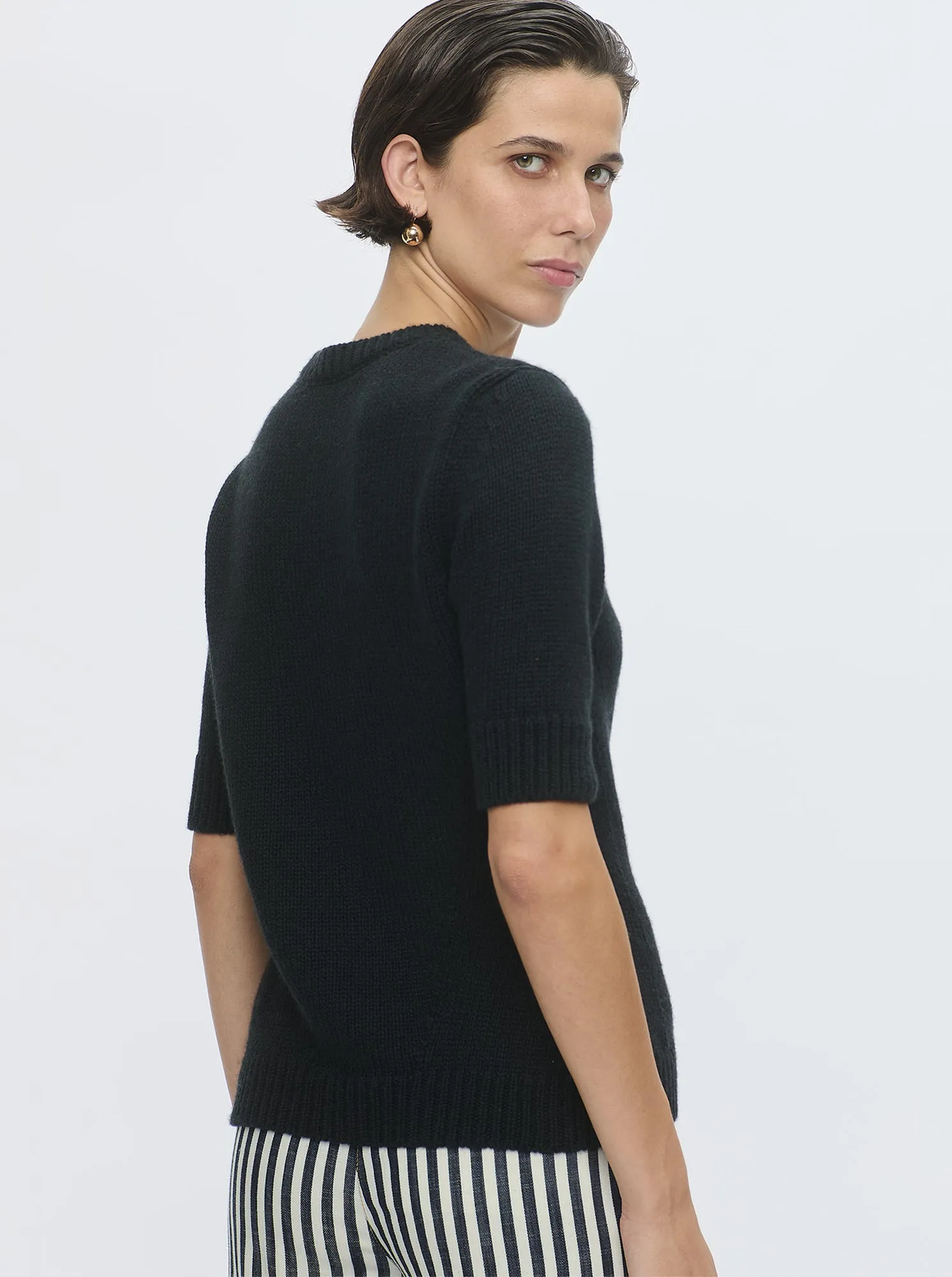 PORTIA Crewneck cashmere sweater Black