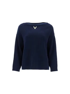 Ribbed Cashmere V-Neck Sweater