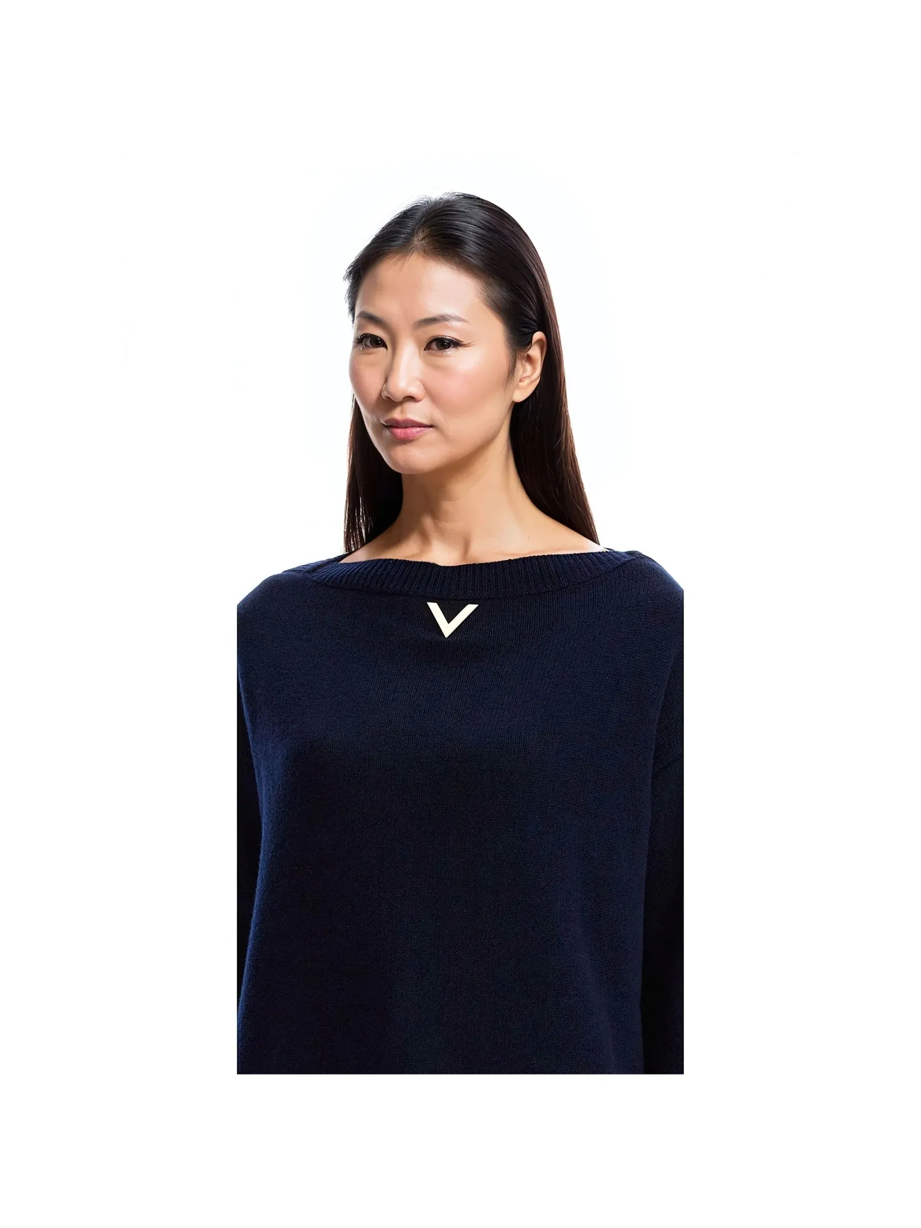 Ribbed Cashmere V-Neck Sweater