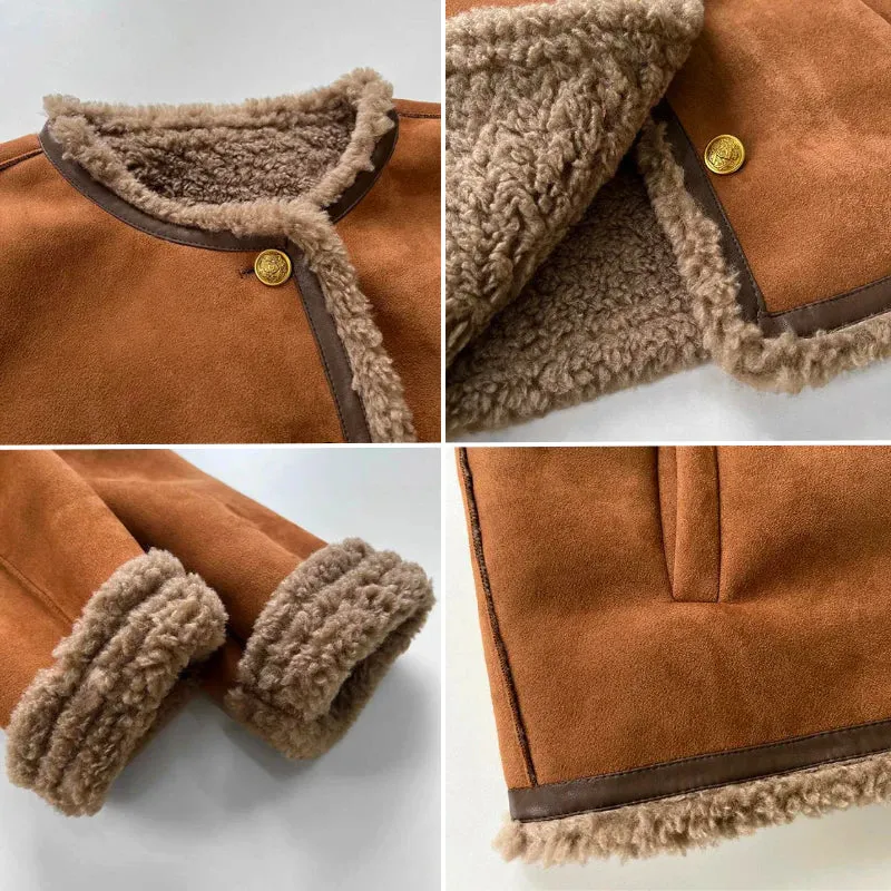 Rosalie™ – Shearling Button Jacket