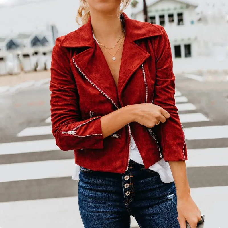 Short Velvet/Suede Style Vegan Jacket