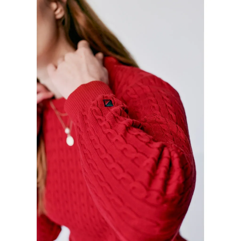 Simone Cable Knit - Red