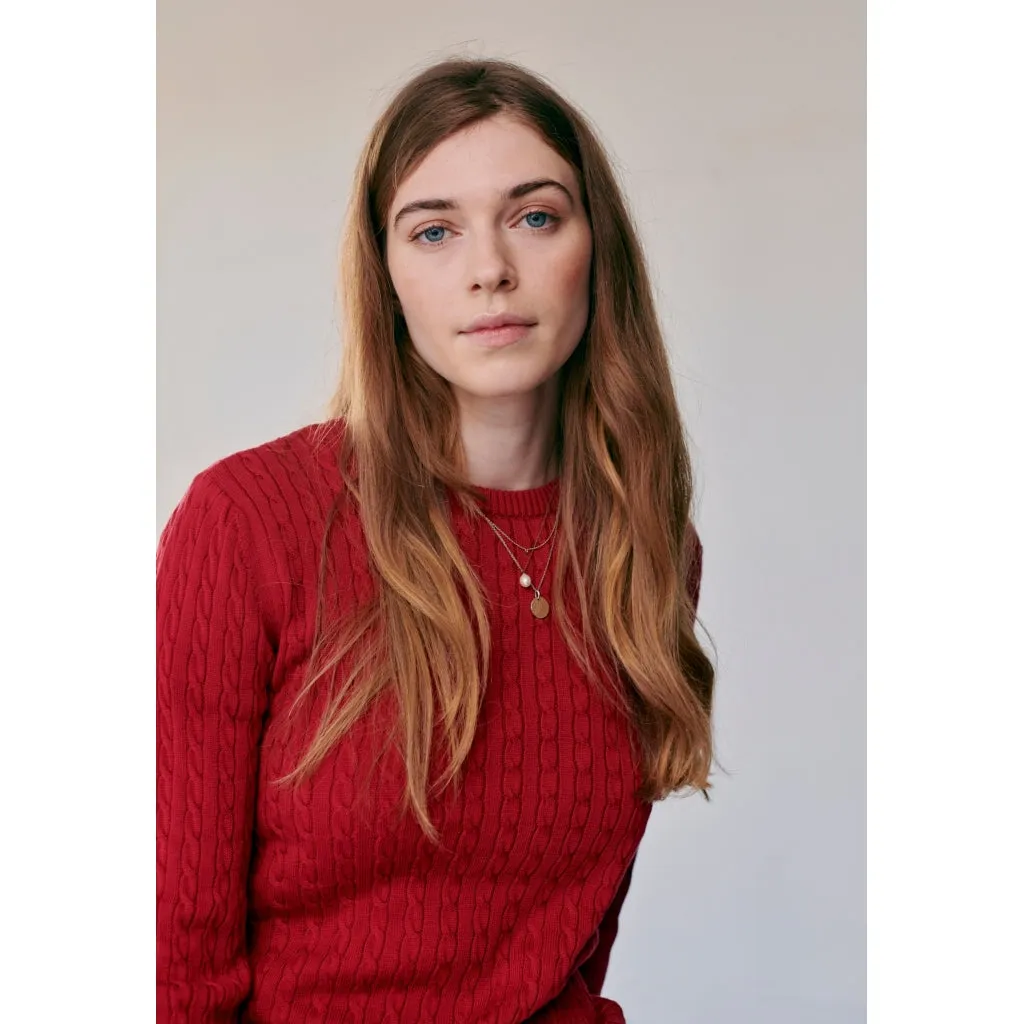 Simone Cable Knit - Red