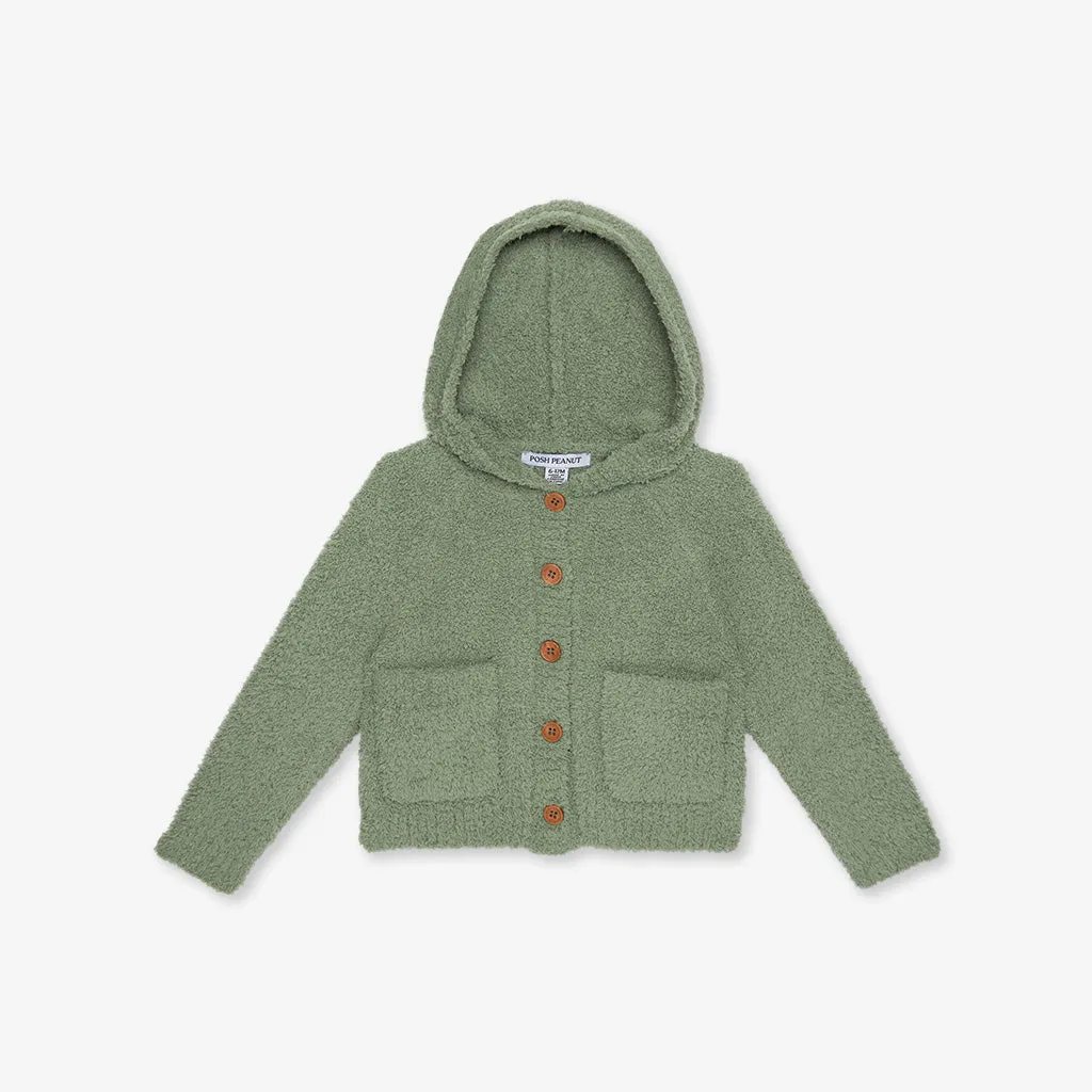 Soft Jade Cuddle Hooded Cardigan