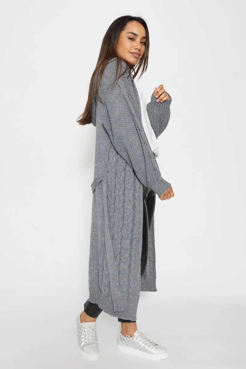 Stella   Gemma - Belinda Hooded Cardy - Grey