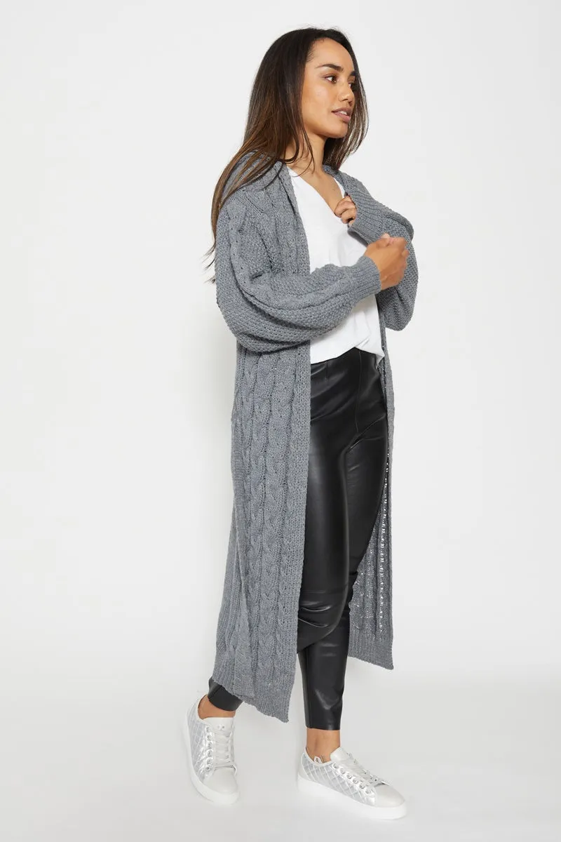 Stella   Gemma - Belinda Hooded Cardy - Grey