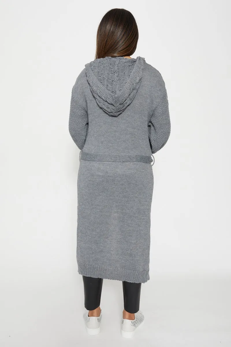 Stella   Gemma - Belinda Hooded Cardy - Grey