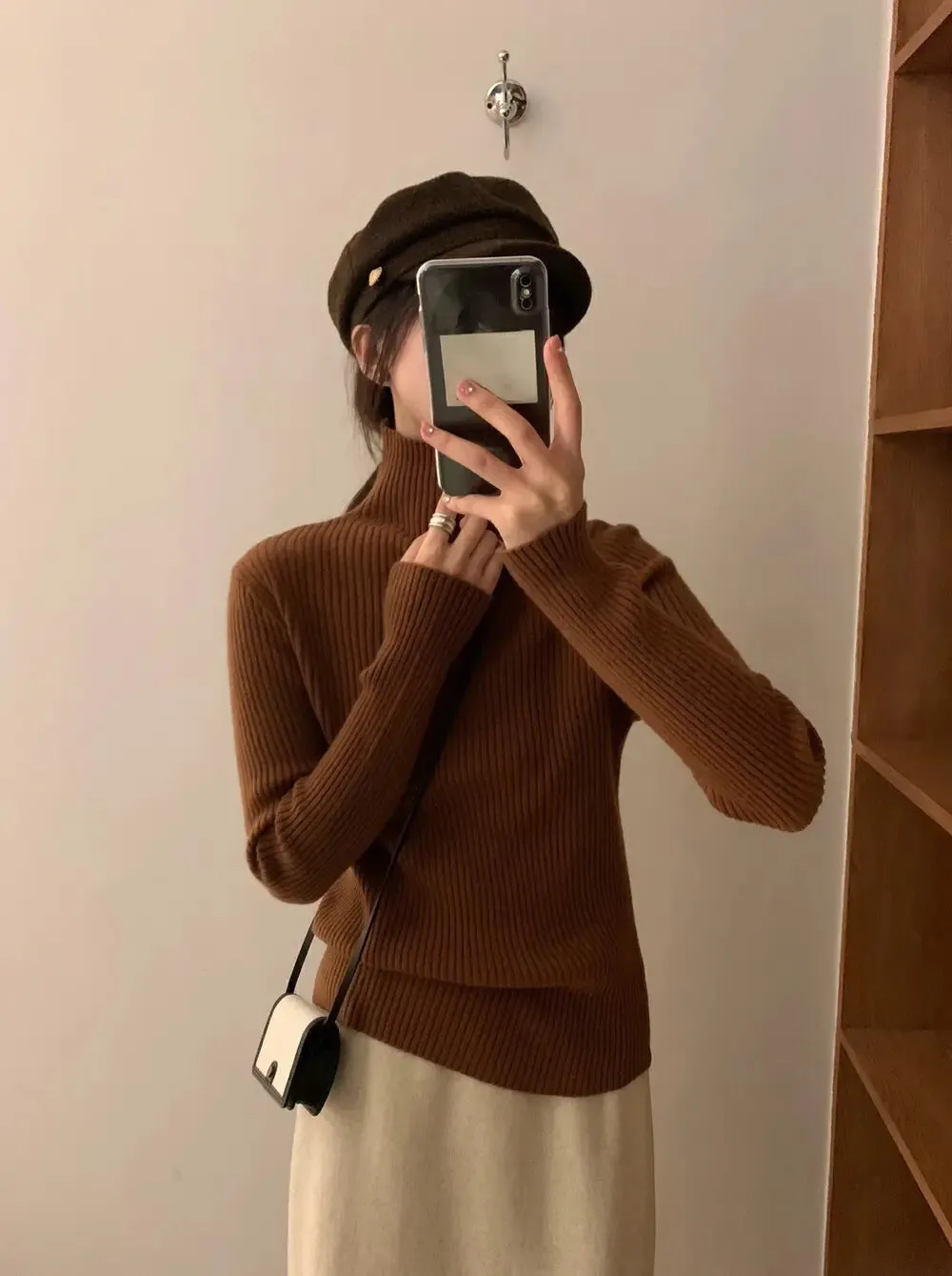 T3191 Ribbed Turtleneck Sweater