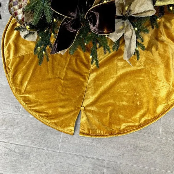 Velvet Tree Skirt, Gold