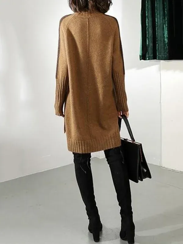 Women's Cozy Long Turtleneck Knitted Jumper | Ideal for Autumn/Winter