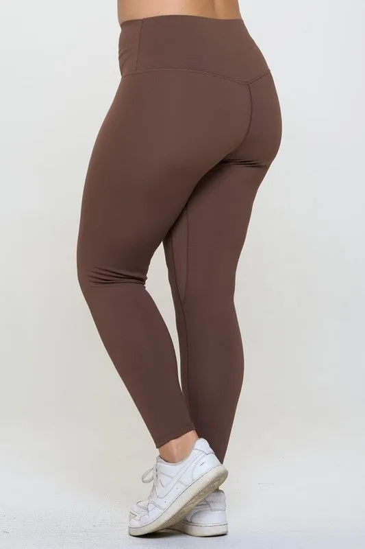 Yelete Full Size Fleece Lined High Waisted Leggings